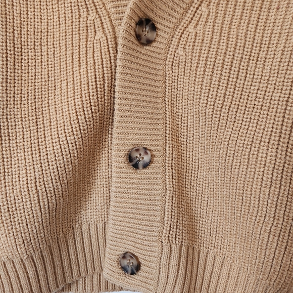 Volcom tan oversized button down sweater vest size XS - Picture 3 of 5